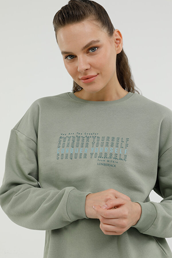 W-GF51 TARA SWEATSHIRT 2P L KHAKI Woman 060