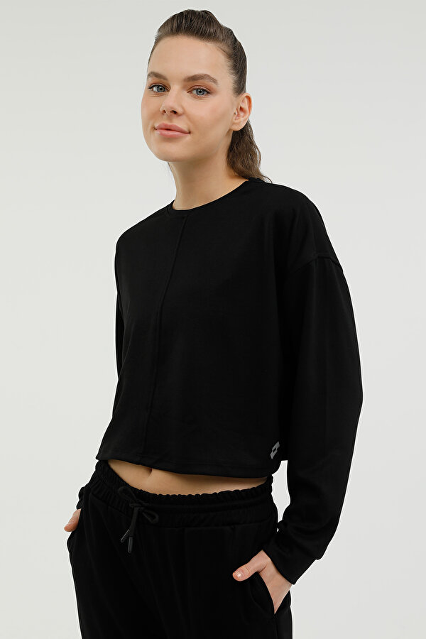 W-SD603 LIVA SWEATSHIRT 2 Siyah Kadın Sweatshirt