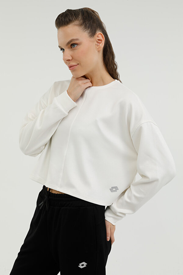 W-SD603 LIVA SWEATSHIRT 2 Ekru Kadın Sweatshirt