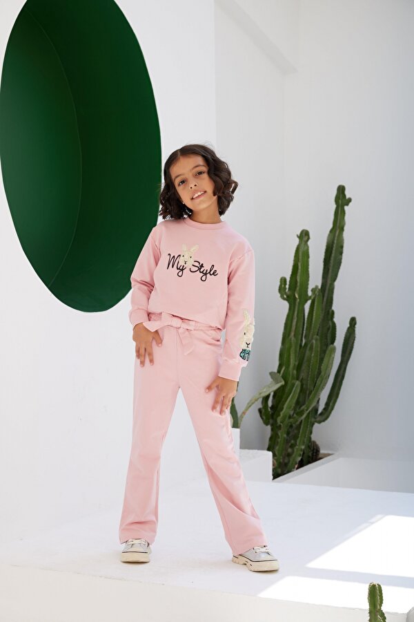 Kız Çocuk Dar Kalıp My Style Mevsimlik Tavşanlı SweatShirt
