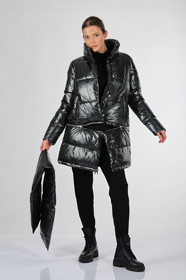 Siyah Kadın Mont TR8208-S