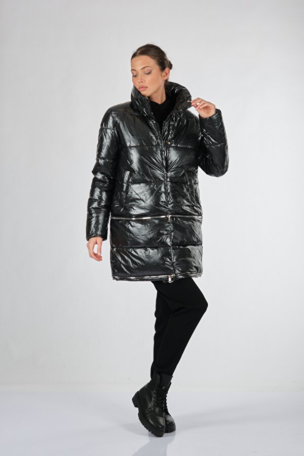 Siyah Kadın Mont TR8208-S