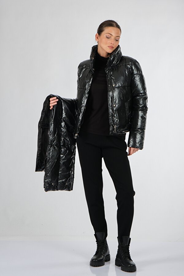 Siyah Kadın Mont TR8208-S