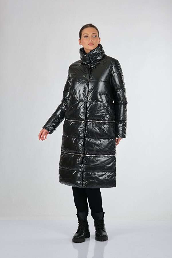 Siyah Kadın Mont TR8208-S