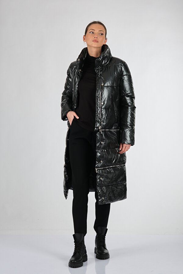 Siyah Kadın Mont TR8208-S