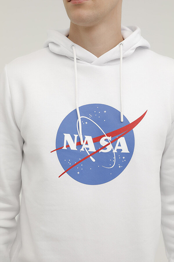 M-NASA LOGO HOODIE 2PR WHITE Man 449