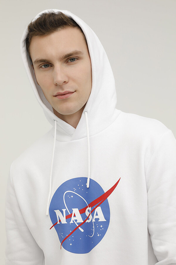 M-NASA LOGO HOODIE 2PR WHITE Man 449