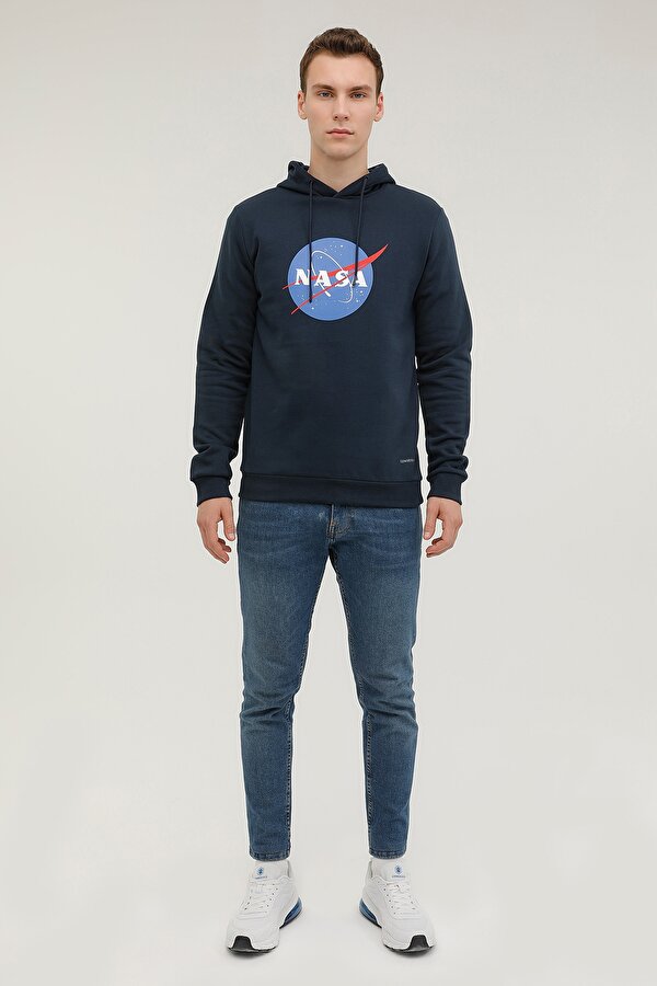 M-NASA LOGO HOODIE 2PR NAVY BLUE Man 449