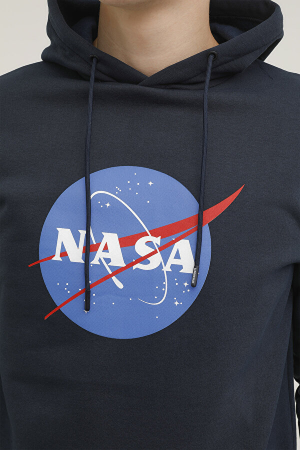 M-NASA LOGO HOODIE 2PR NAVY BLUE Man 449