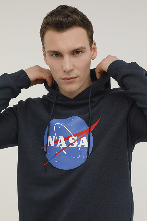 M-NASA LOGO HOODIE 2PR NAVY BLUE Man 449