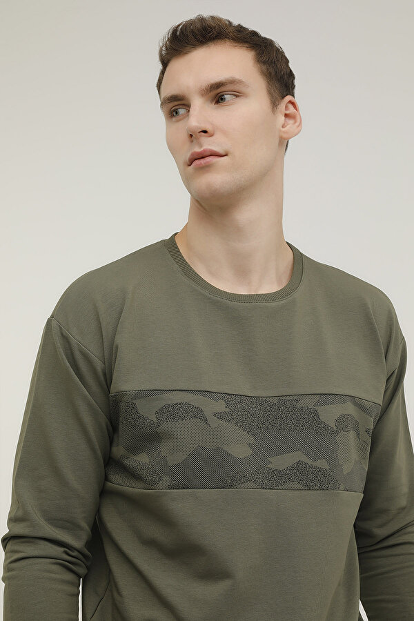 M-CGK31 DUNCAN SWEATSHIRT KHAKI Man 060