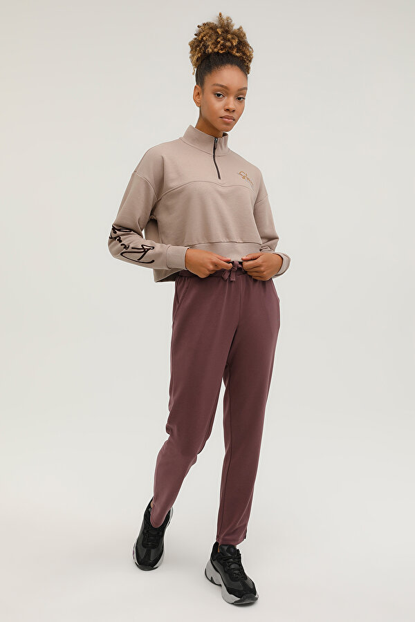 W-GF40 BENA HALF ZIP SWEA MINK Woman 060