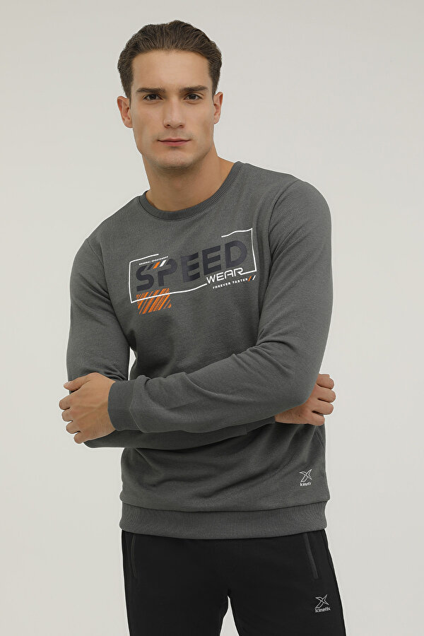 M-CGK62 RUSH SLOGAN SWEAT ANTHRACITE Man 060
