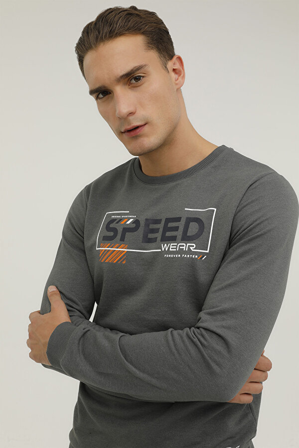 M-CGK62 RUSH SLOGAN SWEAT ANTHRACITE Man 060