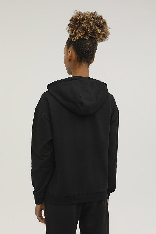 W-SN80 BASIC HOODIE 2PR BLACK Woman 449