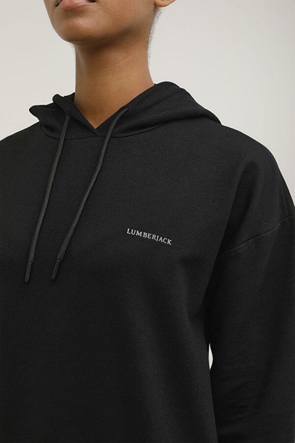 W-SN80 BASIC HOODIE 2PR BLACK Woman 449