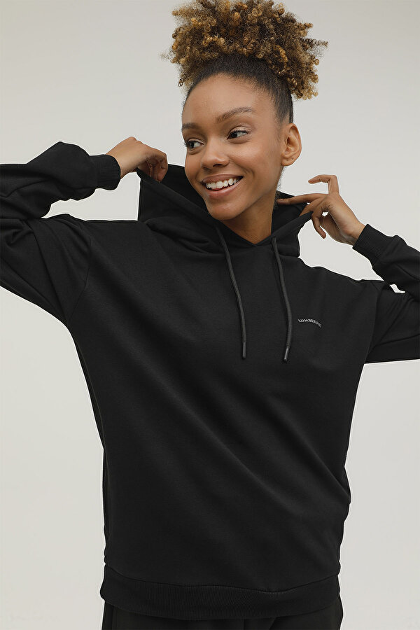 W-SN80 BASIC HOODIE 2PR BLACK Woman 449