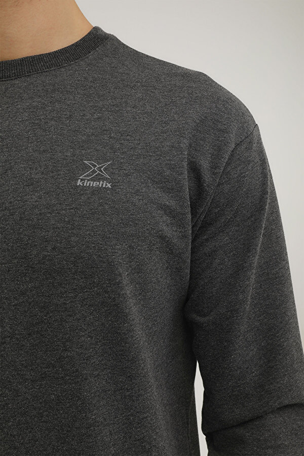 M-SN90 BASIC C NECK SWEAT ANTHRACITE MELANGE Man 060