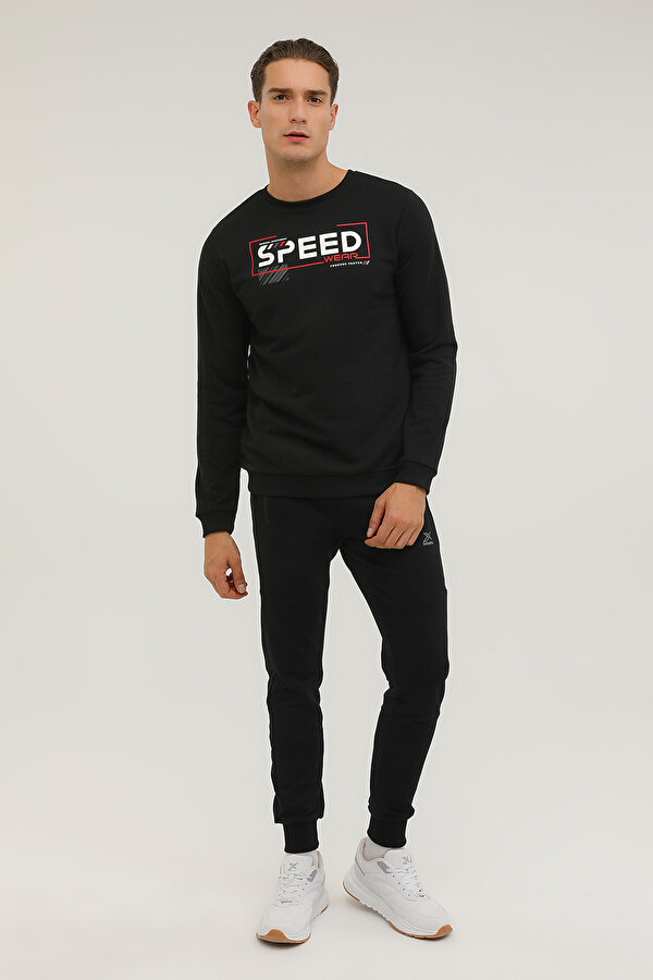 M-CGK62 RUSH SLOGAN SWEAT BLACK Man 060
