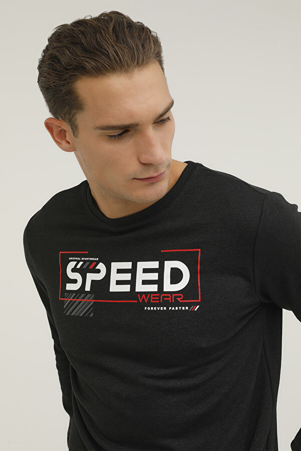 M-CGK62 RUSH SLOGAN SWEAT BLACK Man 060
