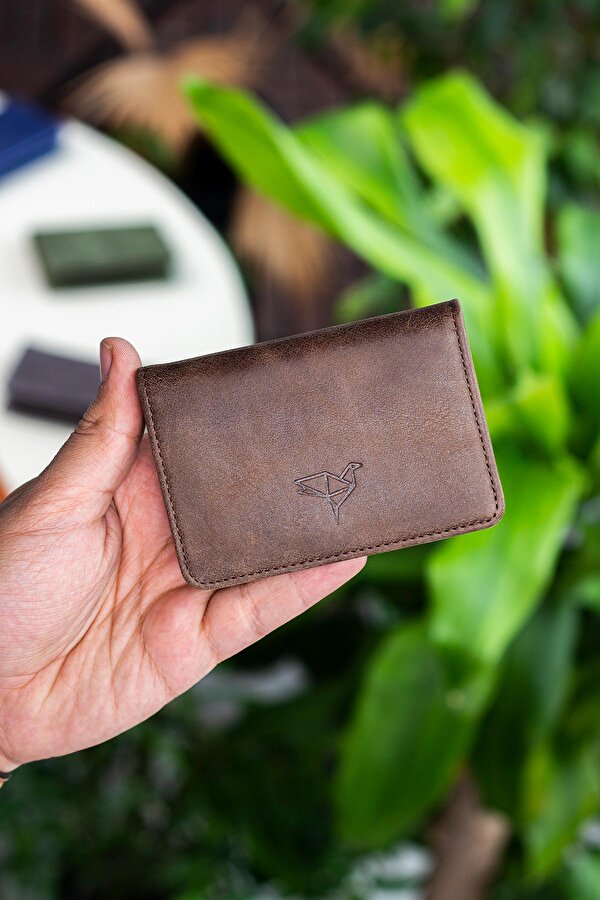 Magnet Crazy Deri Unisex Kartlık Cüzdan Kahverengi