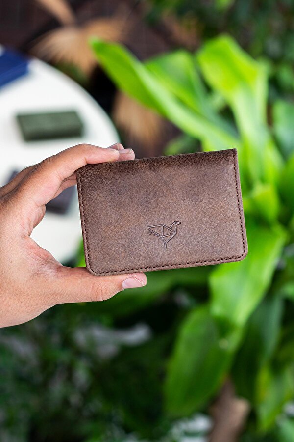 Magnet Crazy Deri Unisex Kartlık Cüzdan Kahverengi