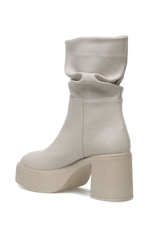 MELA 2PR Bej Kadın Topuklu Çizme