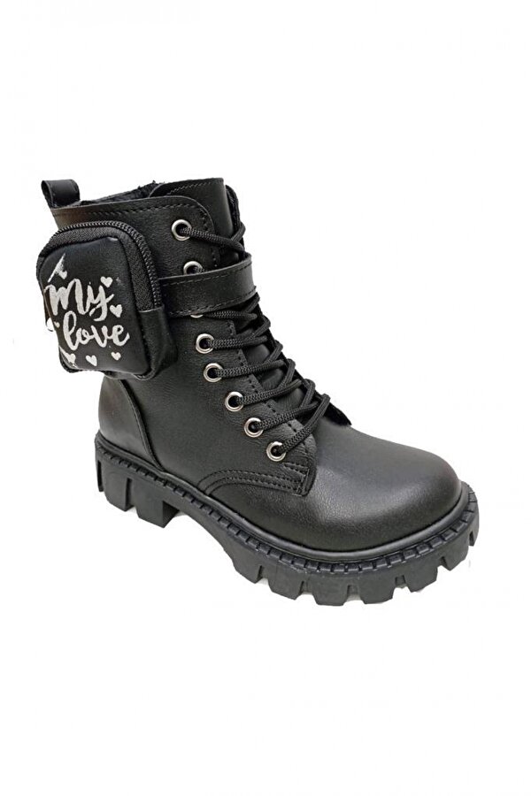 9602F Deri Çantalı Trend Fashion Kız Çocuk Bot
