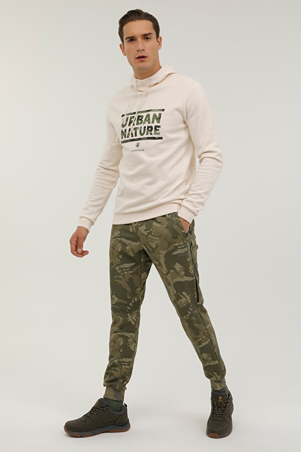 Lumberjack M-Sd4005 Urbanature Hoodi Экрю Мужчина Толстовка С Капюшоном