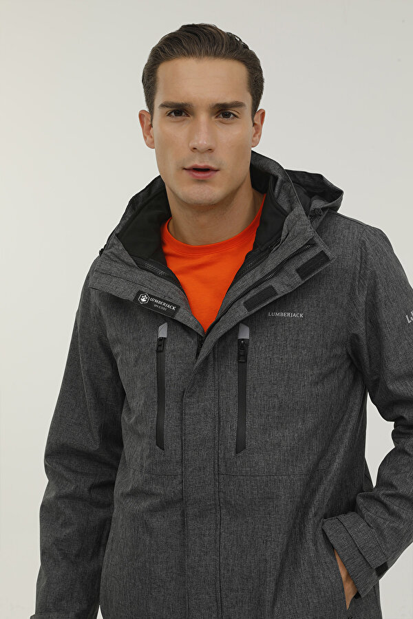 Lumberjack M-Sn4 Marco Coat 2Pr Серый 017 Мужчина Длинная Куртка