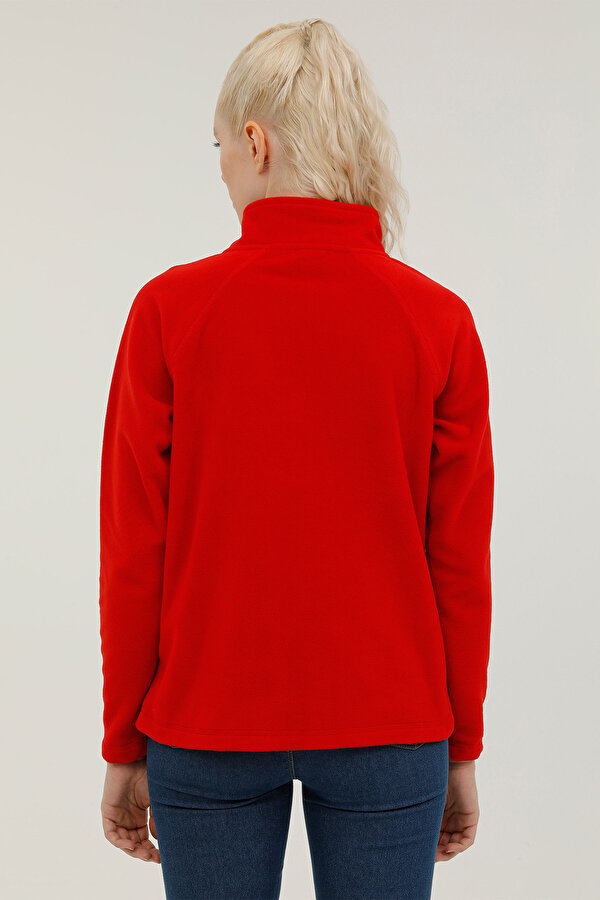 W-SD750 LUCKY HALF ZIP PO RED Woman 323