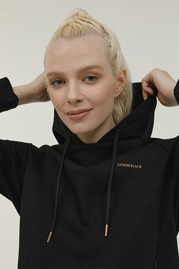 Lumberjack W-Sdl512 Bianca Hoodie 2P Черный Женщина Толстовка С Капюшоном