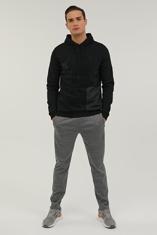 Lumberjack M-Cg557 Nature Hoodie 2Pr Черный Мужчина Толстовка С Капюшоном