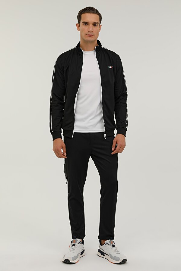 Lumberjack M-Cg521 Retron Track Top Черный Мужчина Толстовка На Молнии