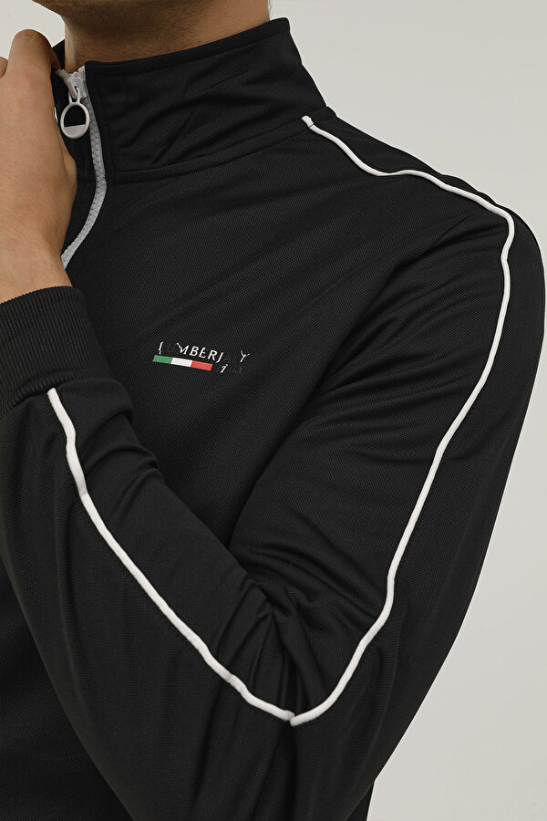 Lumberjack M-Cg521 Retron Track Top Черный Мужчина Толстовка На Молнии