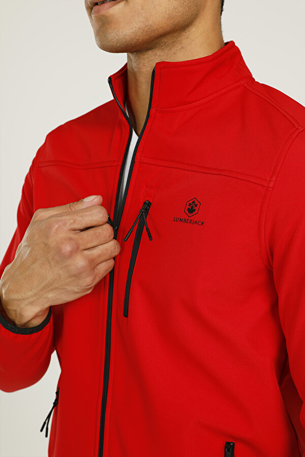 Lumberjack M-Softshell Track Top 2Pr Красный Мужчина Софтшелл Куртка