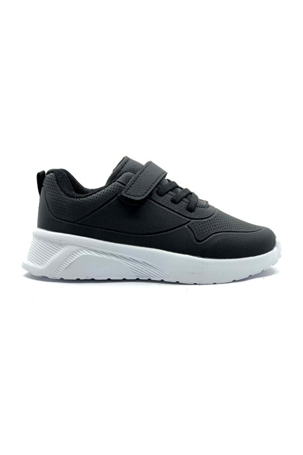 Zila Unisex Siyah Çocuk Mevsimlik Spor Ayakkabı