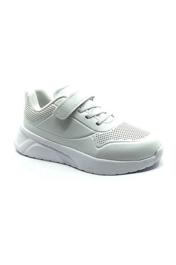 Zila Unisex Beyaz Çocuk Mevsimlik Spor Ayakkabı