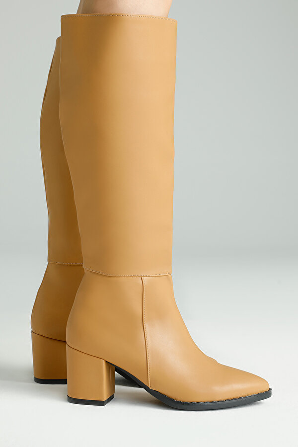 LILIANA 2PR CAMEL. Kadın Topuklu Çizme