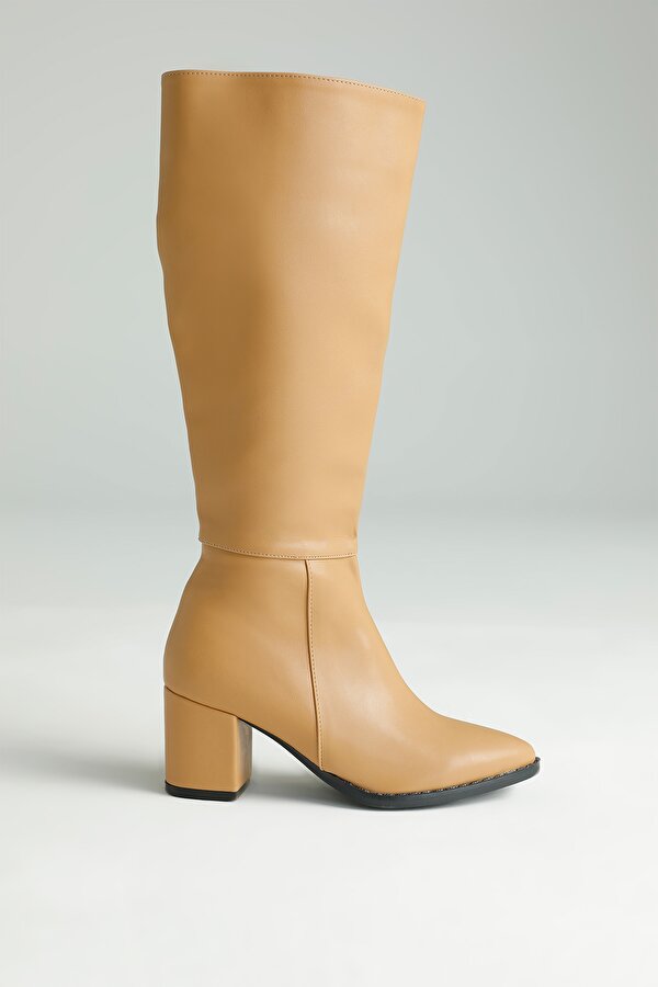 LILIANA 2PR CAMEL. Kadın Topuklu Çizme