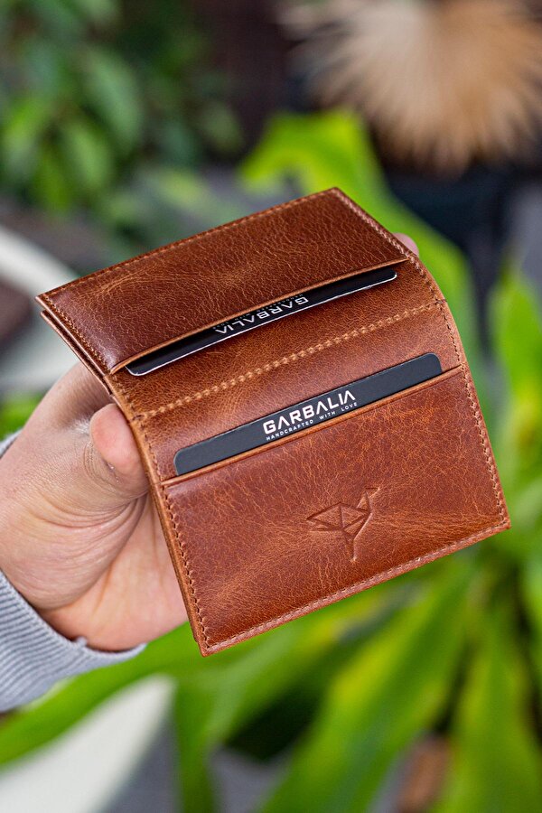 Vera Hakiki Deri Minimal Kartlık Crazy Taba