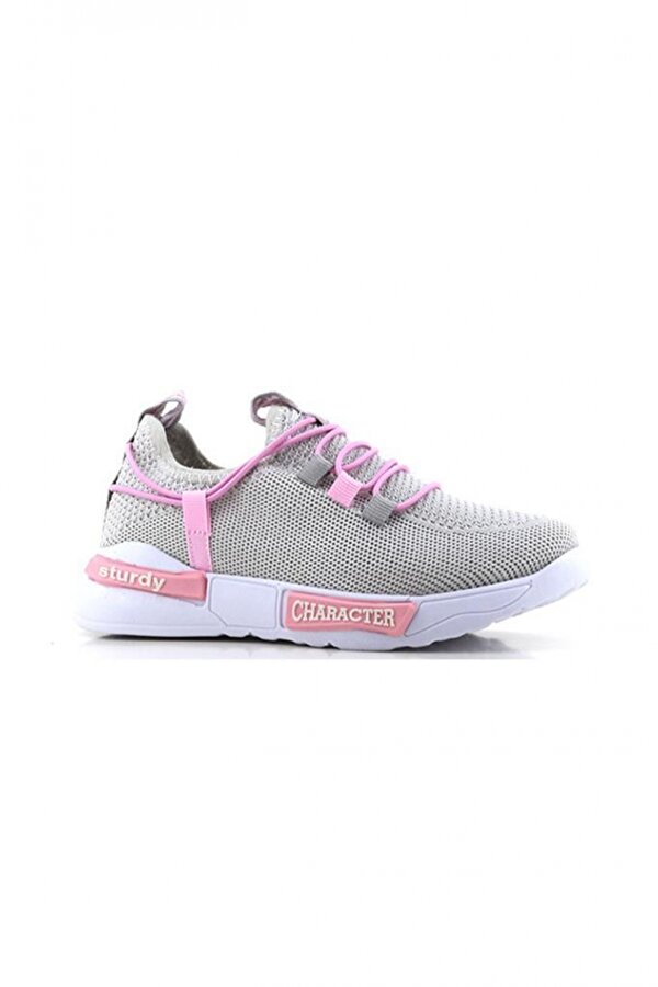 4017 Trikolu Çocuk Sneakers Ayakkabı 31-35 Buz Pembe