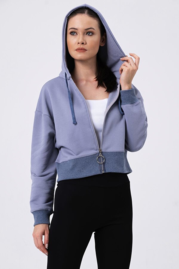 ALEXANDERGARDI KAPÜŞONLU CROP HIRKA (B21-36300)