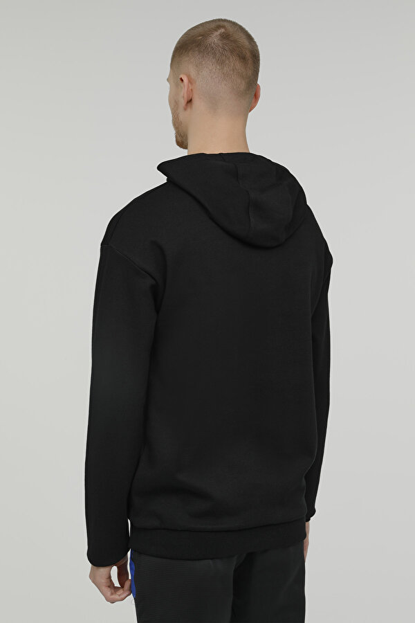 M-SD1047 RENATO LOGO HOOD BLACK Man 449