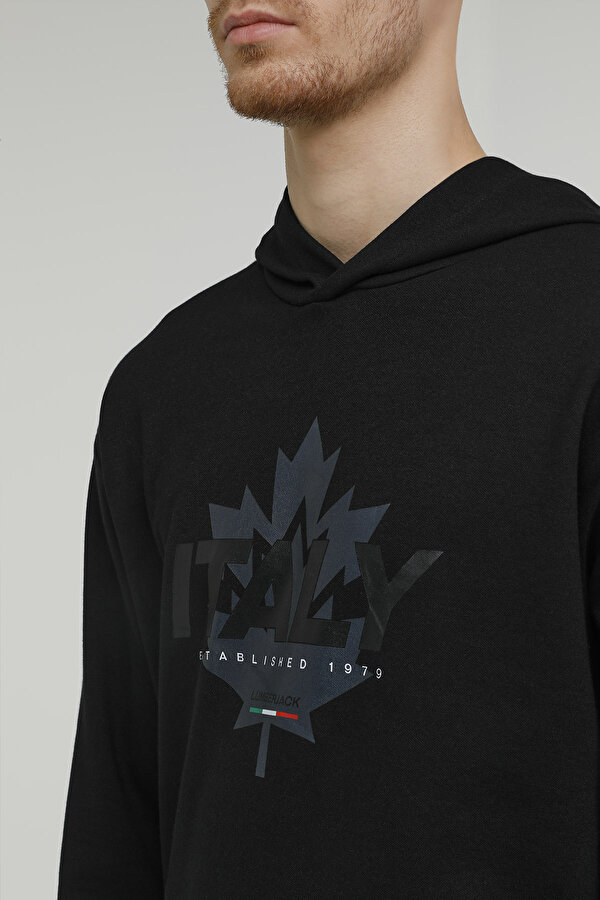 M-SD1047 RENATO LOGO HOOD BLACK Man 449
