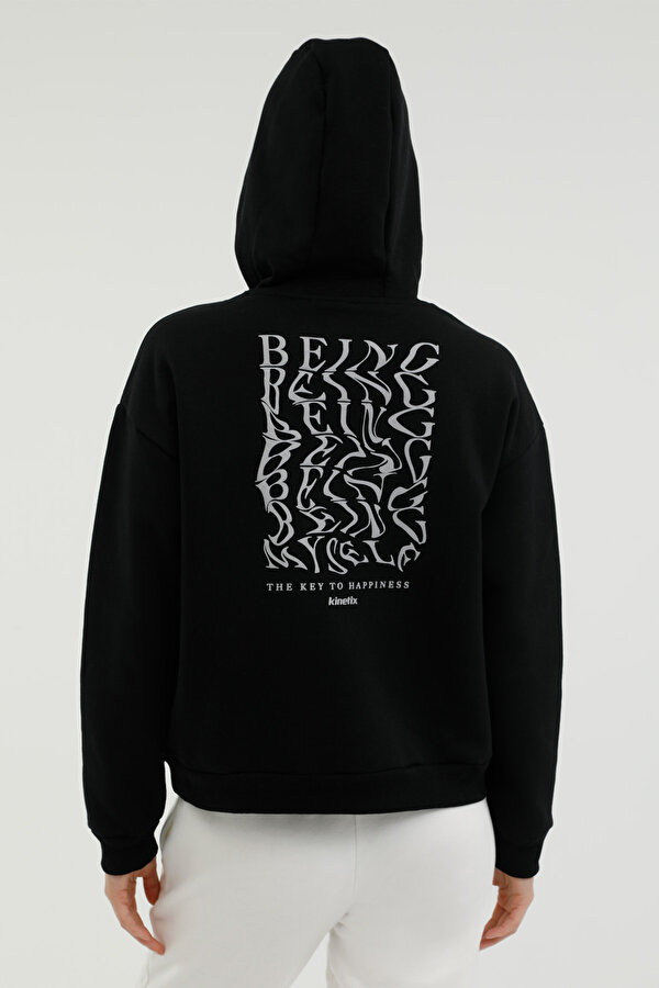 Kinetix W-Sdk240 Rachel Back Prin Черный Женщина Толстовка С Капюшоном
