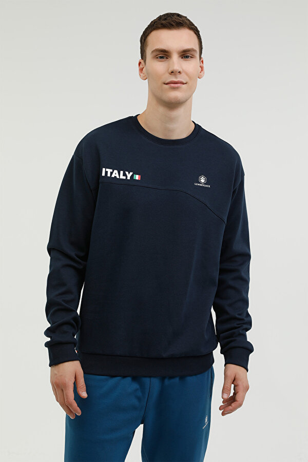 Lumberjack M-Sd1161 Renato Sweatshir Dark Blue Man Sweatshirt