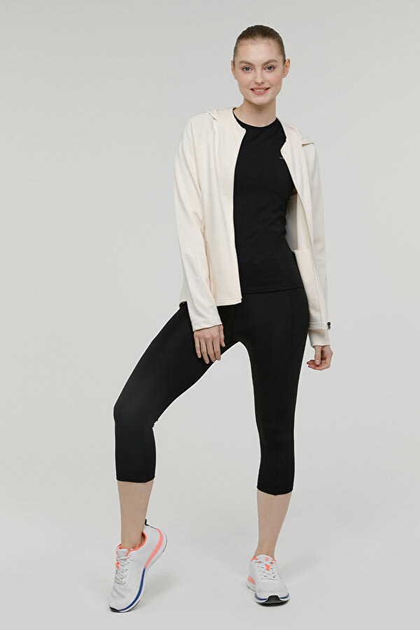 W-CT321 MILA FULL ZIP HOO ECRU Woman Tracksuit Top
