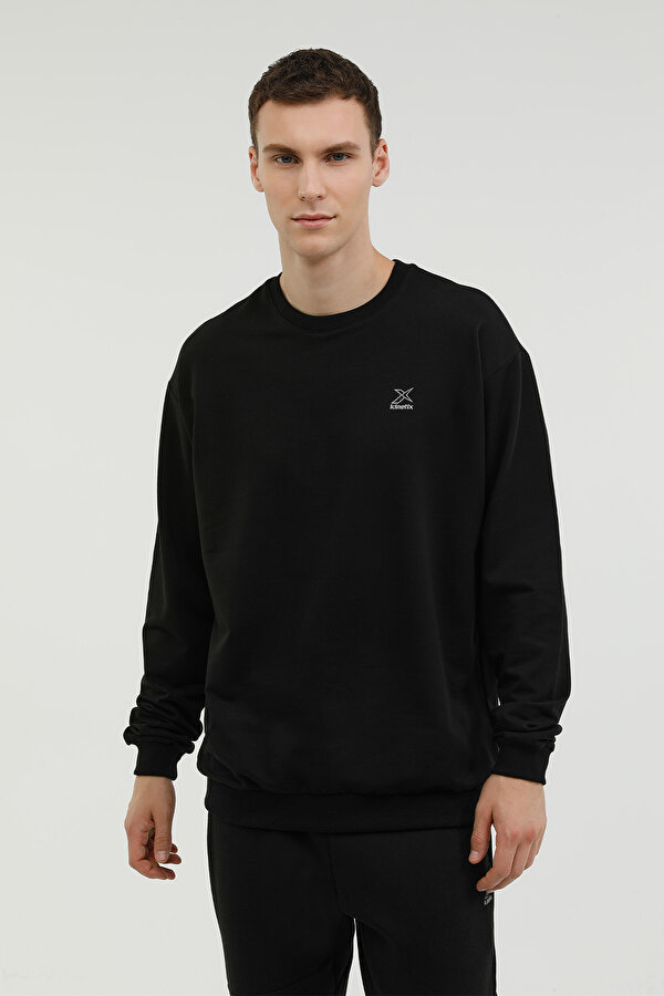 Kinetix M-Sn90 Basic C Neck Sweat Черный Мужчина Джемпер