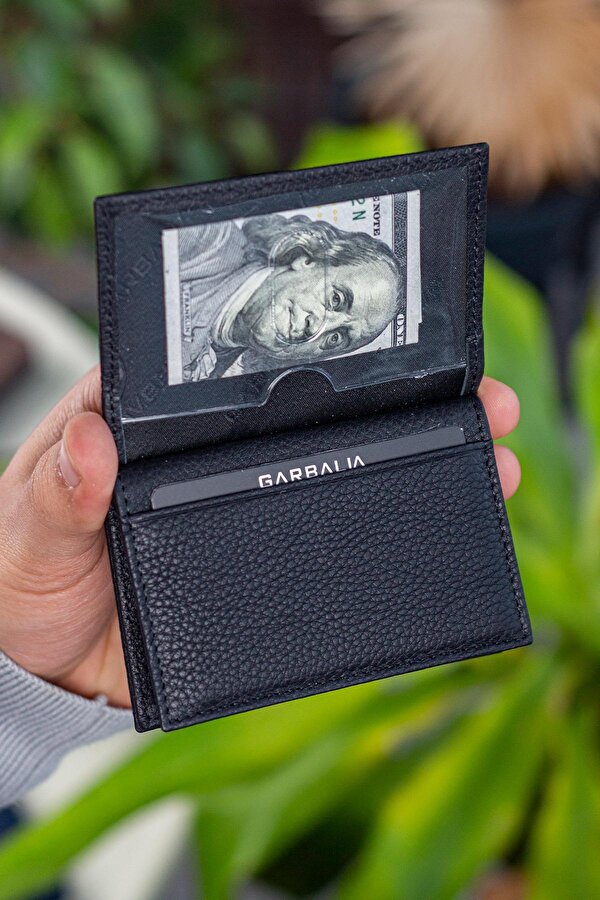 Vera Hakiki Deri Minimal Kartlık Siyah